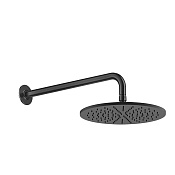 Gessi Inciso Верхний душ 30 см 1 вид струи, кронштейн настенный 38,9 см, цвет: matte black 58248#299