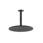 Gessi Inciso Верхний душ 30 см 1 вид струи, кронштейн потолочный 26,6 см, цвет: matte black 58252#299