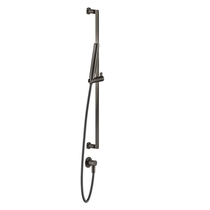 Gessi Inciso Душевой гарнитур: ручной душ, штанга 84,1 см, шланг 150 см, цвет: matte black 58142#299