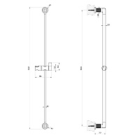 Gessi Inciso Душевая штанга 84,1 см, цвет: finox brushed nickel 58144#149
