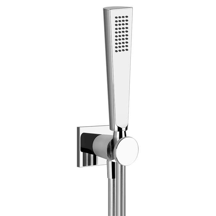 Gessi Rilievo Гигиенический душ многоструйный, держатель с подводом воды, шланг 125 см, цвет: chrome 59153#031