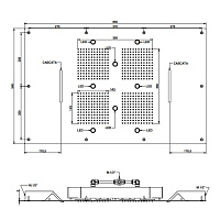 Bongio Soffioni Верхний душ 85х40 см, хромотерапия,цвет хром 00888CRC8