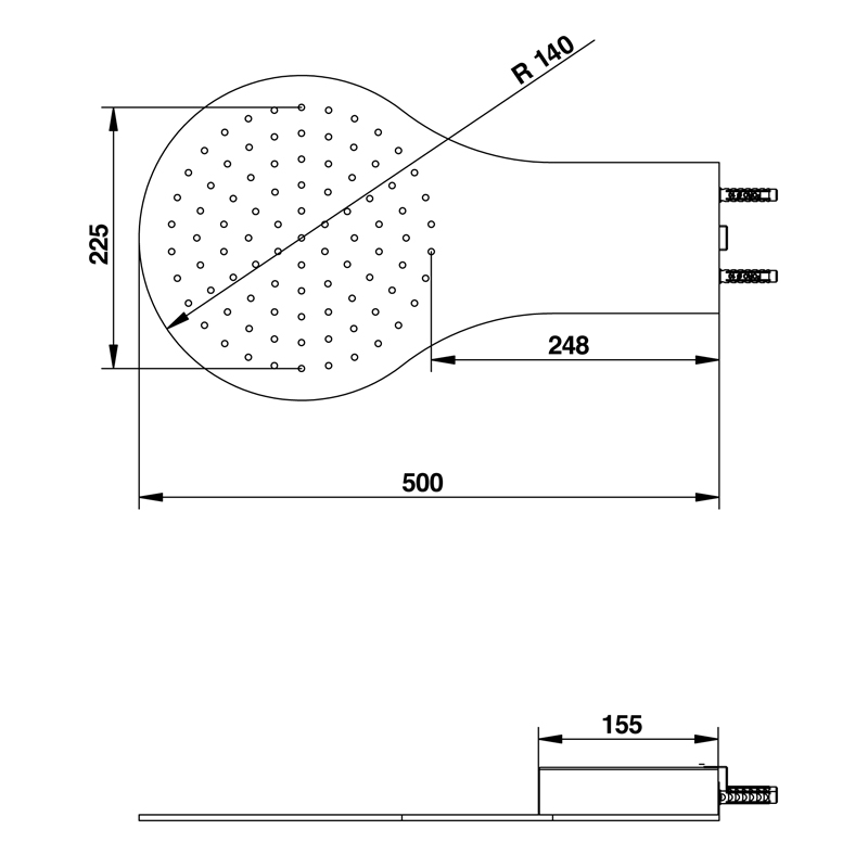 Bongio O'Clock Green Душевая головка, цвет белый матовый 14889BI00