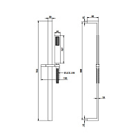 Bongio Душевой гарнитур: штанга, ручной душ, шланг 150 см, цвет: хром 00878CR00