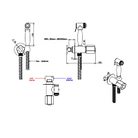 Bongio Fleur Blanc Гигиенический душ, цвет хром/белый фрафор 11916CR00