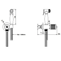 Bongio Смеситель прогрессивный, с гигиенич. душем, держателем, цвет хром 06916CR00