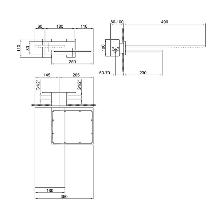Fantini Milano Двойной верхний душ, хром 86 02 8035B