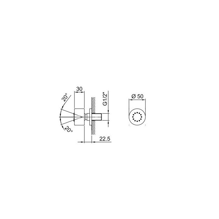 Fantini Venezia Боковая форсунка, латунь, цвет Matt Copper PVD 86 P9 9248