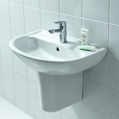 Laufen Pro Раковина подвесная 45x33, с переливом, цвет: белый 8.1595.2.000.104.1