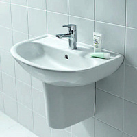 Laufen Pro Раковина подвесная 45x33, с переливом, цвет: белый 8.1595.2.000.104.1