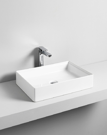 ArtCeram Scalino Раковина чаша 55x38x11,5h см, без перелива, цвет: glossy white SCL002 01 00