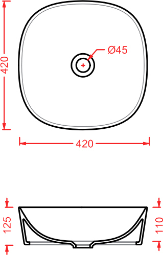 ArtCeram Ghost Раковина чаша 42x42x12,5h см, без перелива, цвет: grey olive GHL001 15 00