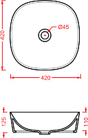 ArtCeram Ghost Раковина чаша 42x42x12,5h см, без перелива, цвет: grey olive GHL001 15 00