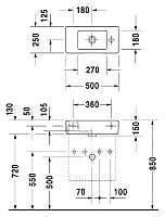Раковина Duravit Vero  R 50 см 0703500008