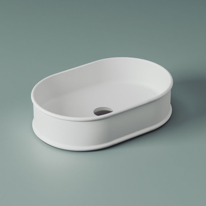 ArtCeram Atelier Раковина чаша 60x40x15h см, без перелива, цвет: matt white ATL002 05 00