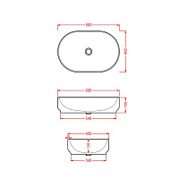 ArtCeram Atelier Раковина чаша 60x40x15h см, без перелива, цвет: matt white ATL002 05 00