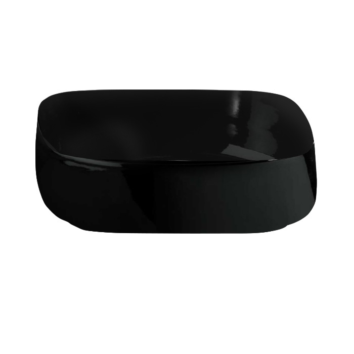 ArtCeram Cognac Раковина чаша 55x35x15,5h см, без перелива, покрытие Saniglaze, цвет: matt black COL008 17 00