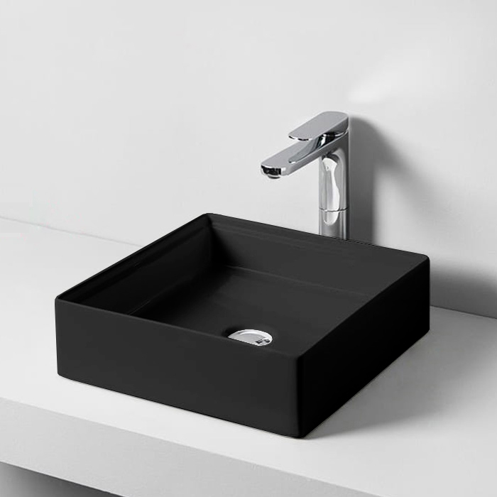 ArtCeram Scalino Раковина чаша 38x38x11,5h см, без перелива, цвет: matt black SCL001 17 00