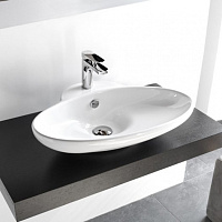 ArtCeram Fuori 3 Раковина чаша 63x47x13h см, 1 отверстие, с переливом, цвет: glossy white TFL004 01 00