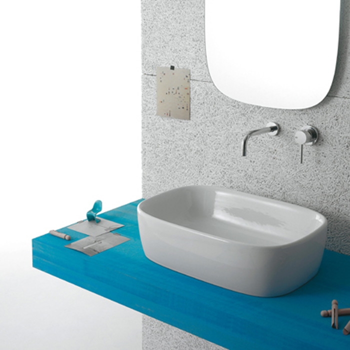 Globo Genesis Раковина чаша 55x37x15h см, без перелива, без д/к, цвет: белый глянцевый GE044BI