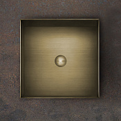 Gessi 316 Total Look Раковина 40x40 cм, на столешницу, цвет: Warm bronze brushed pvd 54605#726