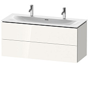 Duravit L-Cube Мебельная раковина с переливом, 2 отв. под смес., 123х49 cм, цвет белый 2344120058