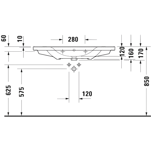 Duravit D-Neo Раковина накладная 100,5x48x17h см, с переливом, цвет: белый 2367100000