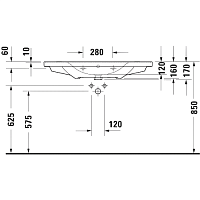 Duravit D-Neo Раковина накладная 100,5x48x17h см, с переливом, цвет: белый 2367100000