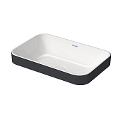 Duravit Happy D.2 Plus Раковина 60х40 cм, покр. WonderGliss, цвет Anthracite matt, белый 23596061001