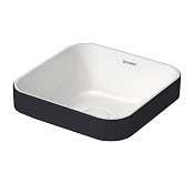 Duravit Happy D.2 Plus Раковина квадратная 40 cм, цвет Anthracite matt, белый 2359406100