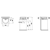 Laufen Sonar Раковина 41x36,5хh13 см, без отв., с текстурой, цвет белый матовый 8.1234.3.757.112.1