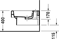 Duravit Vero Биде подвесное 37х54 см с 1 отверстием под смеситель и переливом, цвет: белый 2239150000