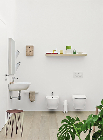 ArtCeram Ten Биде подвесное 36x52 см, 1 отверстие, с переливом, с креплениями, цвет: glossy white TEB004 01 00