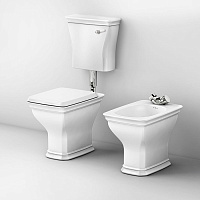 ArtCeram Civitas Биде напольное 36x54 см, 1 отв., с переливом, с креплениями, цвет: glossy white CIB002 01 00