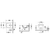 Duravit DuraStyle Биде подвесное 37x48 см с 1 отверстием под смеситель и креплением, цвет: белый 2285150000