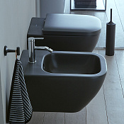 Duravit Happy D.2 Биде подвесное 35,5x54 cм, цвет антрацит матовый 2258151300