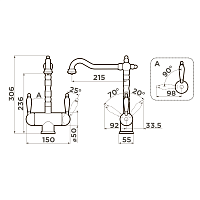 Omoikiri Amagasaki-GB Смеситель для кухни с возможностью подключить фильтр, цвет: графит 4994362