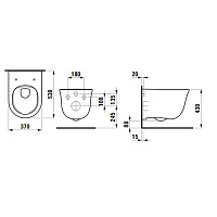 Laufen New Classic Унитаз подвесной безободковый 53х37хh43 см, цвет белый 8.2085.1.000.000.1