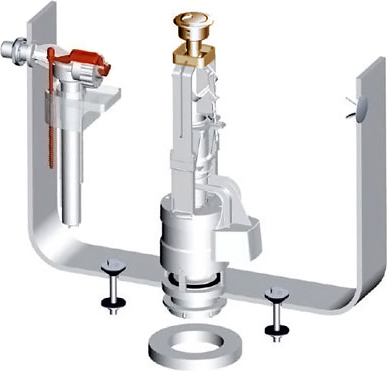 ArtCeram Hermitage Механизм слива для унитаза, двойной слив, цвет: bronze HEA010 72