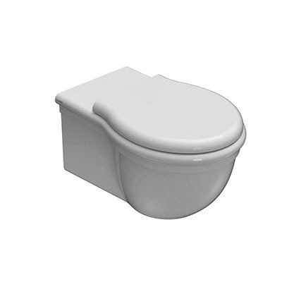 Globo Paestum Унитаз подвесной без крышки, с креплением, 38x57 см, цвет: белый глянцевый PAS03BI