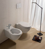 Globo Paestum Унитаз подвесной без крышки, с креплением, 38x57 см, цвет: белый глянцевый PAS03BI