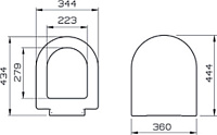 Крышка-сиденье VitrA S50  с микролифтом, петли хром 72-003-309