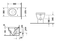 Duravit Starck 3 Крышка-сиденье, петли хром 0063810000