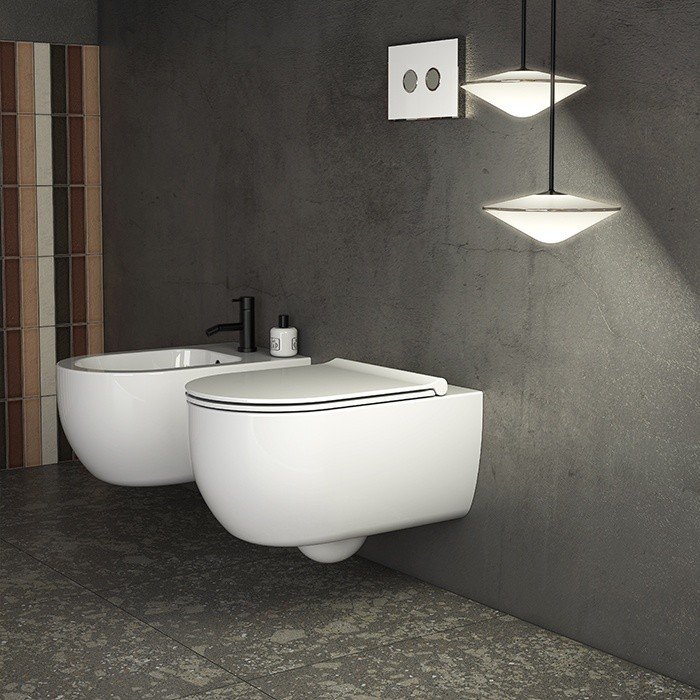 Globo Mode Крышка-сиденье для унитаза, с микролифтом, крепление хром, цвет: белый глянцевый ME020BI