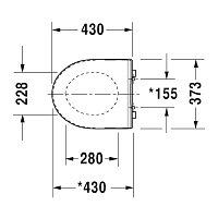 Duravit DuraStyle Сиденье съемное для унитаза BASIC, цвет белый 0020790000