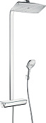 Hansgrohe Raindance Select S Душевая стойка: термостат, верхний душ 36x19 см, ручной душ, цвет: хром 27112000