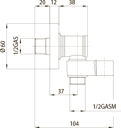 Bossini Шланговое подключение с держателем душа, цвет: gold C17000.021