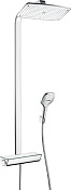 Hansgrohe Raindance Select S Душевая стойка: термостат, верхний душ 36x19 см, цвет: хром/белый 27112400