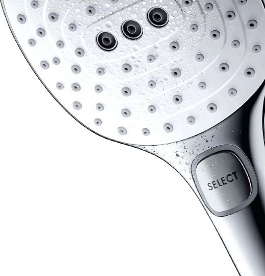 Hansgrohe Raindance Select E Душевая стойка:термостат,верхний душ 3 режима 32x16см, цвет: хром/белый 27127400