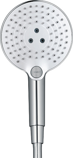 Hansgrohe Raindance Select S Душевая стойка:термостат,верхний душ 24 см,ручной душ, цвет: хром/белый 27129400
